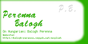 perenna balogh business card